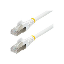 StarTech.com 5m CAT6a Ethernet Cable - White - Low Smoke Zero Halogen (LSZH) - 10GbE 500MHz 100W PoE++ Snagless RJ-45 w Strain Reliefs S FTP Network Patch Cord - Patch kabel - RJ-45 (M) do RJ-45 (M) - 5 m - S FTP - CAT 6a - IEEE 802.3bt - provedení bez hrbolku, licna, lisovaný, neobsahuje halogen - bílá