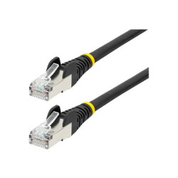 StarTech.com 1.5m CAT6a Ethernet Cable - Black - Low Smoke Zero Halogen (LSZH) - 10GbE 500MHz 100W PoE++ Snagless RJ-45 w Strain Reliefs S FTP Network Patch Cord - Patch kabel - RJ-45 (M) do RJ-45 (M) - 1.5 m - S FTP - CAT 6a - IEEE 802.3bt - provedení bez hrbolku, licna, lisovaný, neobsahuje halogen - cerná