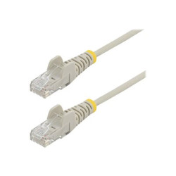 StarTech.com 3m Slim LSZH CAT6 Ethernet Cable, 10 Gigabit Snagless RJ45 100W PoE Patch Cord, CAT 6 10GbE UTP Network Cable w Strain Relief, Grey, Fluke Tested ETL, Low Smoke Zero Halogen - Category 6 - 28AWG (N6PAT300CMGRS) - Patch kabel - RJ-45 (M) do RJ-45 (M) - 3 m - CAT 6 - provedení bez hrbolku - šedá