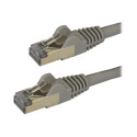 StarTech.com 3m CAT6A Ethernet Cable, 10 Gigabit Shielded Snagless RJ45 100W PoE Patch Cord, CAT 6A 10GbE STP Network Cable w Strain Relief, Grey, Fluke Tested UL Certified Wiring TIA - Category 6A - 26AWG (6ASPAT3MGR) - Patch kabel - RJ-45 (M) do RJ-45 (M) - 3 m - STP - CAT 6a - provedení bez hrbolku - šedá