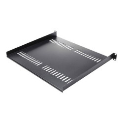 StarTech.com 1U Vented Server Rack Cabinet Shelf, 16in Deep Fixed Cantilever Tray, Rackmount Shelf for 19" AV Data Network Equipment Enclosure w Cage Nuts & Screws, 44lbs Weight Capacity - 1U Network Rack Shelf (CABSHELF116V) - Police skríne - cerná - 1U - 16" - pro P N: CABSHELF116
