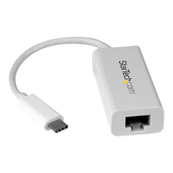 StarTech.com USB C to Gigabit Ethernet Adapter - White - USB 3.1 to RJ45 LAN Network Adapter - USB Type C to Ethernet (US1GC30W) - Sítový adaptér - USB-C - Gigabit Ethernet - bílá