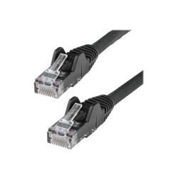StarTech.com 5m LSZH CAT6 Ethernet Cable, 10 Gigabit Snagless RJ45 100W PoE Network Patch Cord with Strain Relief, CAT 6 10GbE UTP, Black, Individually Tested ETL, Low Smoke Zero Halogen - Category 6 - 24AWG (N6LPATCH5MBK) - Patch kabel - RJ-45 (M) do RJ-45 (M) - 5 m - 6 mm - UTP - CAT 6 - provedení bez hrbolku - cerná