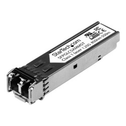 StarTech.com Cisco GLC-SX-MM Compatible SFP Module, 1000BASE-SX, 1GbE Multimode Fiber MMF Optic Transceiver, Gigabit Ethernet SFP, LC Connector, 550m, 850nm, Cisco IE3400, IE3300, IE3200 (SFPGLCSXMMST) - Transceiver modul SFP (mini-GBIC) - 1GbE - 1000Base-SX - multirežim LC - až 550 m - 850 nm - pro P N: ET91000SFP2, ET91000SFP2C, IES101002SFP, MCM1110SFP, PEX1000SFP2
