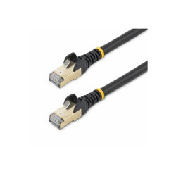 StarTech.com 1.5m CAT6A Ethernet Cable, 10 Gigabit Shielded Snagless RJ45 100W PoE Patch Cord, CAT 6A 10GbE STP Network Cable w Strain Relief, Black, Fluke Tested UL Certified Wiring TIA - Category 6A - 26AWG (6ASPAT150CMBK) - Patch kabel - RJ-45 (M) do RJ-45 (M) - 1.5 m - STP - CAT 6a - provedení bez hrbolku, lisovaný - cerná