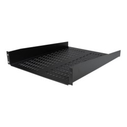StarTech.com 1U Server Rack Shelf, 2U 22in Universal Fixed Vented Network Rack Shelf Cantilever Tray for 19" AV Data Network Equipment Enclosure w Cage Nuts & Screws, 50lbs Weight Cap. - 2U Network Rack Shelf (CABSHELF22V) - Police skríne - cerná - 2U - 22" - pro P N: RK12OD2, RK2433BKM, RK2537BKM, RK3236BKF, RK4236BKB, RK4242BK24, RK4242BK30