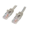 StarTech.com 15m Gray Cat5e Cat 5 Snagless Patch Cable - Patch kabel - RJ-45 (M) do RJ-45 (M) - 15 m - UTP - CAT 5e - lisovaný, provedení bez hrbolku - šedá