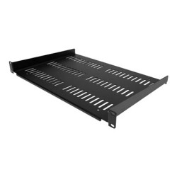 StarTech.com 1U Vented Server Rack Cabinet Shelf, 12in Deep Fixed Cantilever Tray, Rackmount Shelf for 19" AV Data Network Equipment Enclosure w Cage Nuts & Screws, 55lbs Weight Capacity - 1U Network Rack Shelf - Police skríne - cerná - 1U - 19"