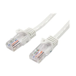 StarTech.com 1m White Cat5e Cat 5 Snagless Patch Cable - Patch kabel - RJ-45 (M) do RJ-45 (M) - 1 m - UTP - CAT 5e - podložka, provedení bez hrbolku - bílá