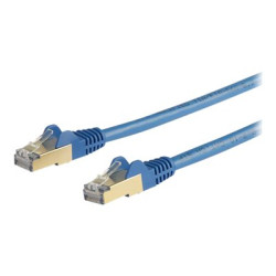 StarTech.com 5m CAT6A Ethernet Cable, 10 Gigabit Shielded Snagless RJ45 100W PoE Patch Cord, CAT 6A 10GbE STP Network Cable w Strain Relief, Blue, Fluke Tested UL Certified Wiring TIA - Category 6A - 26AWG (6ASPAT5MBL) - Patch kabel - RJ-45 (M) do RJ-45 (M) - 5 m - STP - CAT 6a - lisovaný, provedení bez hrbolku - modrá