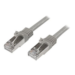 StarTech.com 3m CAT6 Ethernet Cable, 10 Gigabit Shielded Snagless RJ45 100W PoE Patch Cord, CAT 6 10GbE SFTP Network Cable w Strain Relief, Grey, Fluke Tested Wiring is UL Certified TIA - Category 6 - 26AWG (N6SPAT3MGR) - Patch kabel - RJ-45 (M) do RJ-45 (M) - 3 m - SFTP - CAT 6 - lisovaný, provedení bez hrbolku - šedá