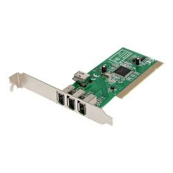 StarTech.com 4 port PCI 1394a FireWire Adapter Card - 3 External 1 Internal FireWire PCI Card for Laptops (PCI1394MP) - Adaptér firewire - PCI - Firewire - 3 porty