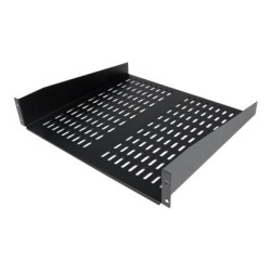 StarTech.com 1U Server Rack Shelf, 2U 16in Universal Fixed Vented Network Rack Shelf Cantilever Tray for 19" AV Data Network Equipment Enclosure w Cage Nuts & Screws, 50lbs Weight Cap. - 2U Network Rack Shelf (CABSHELFV) - Police skríne - cerná - 2U - 19" - pro P N: RK12OD2, RK2537BKM, RK3236BKF, RK4236BKB, RK4242BK24, RK4242BK30, RKQMCAB12V2