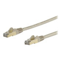 StarTech.com 5m CAT6A Ethernet Cable, 10 Gigabit Shielded Snagless RJ45 100W PoE Patch Cord, CAT 6A 10GbE STP Network Cable w Strain Relief, Grey, Fluke Tested UL Certified Wiring TIA - Category 6A - 26AWG (6ASPAT5MGR) - Patch kabel - RJ-45 (M) do RJ-45 (M) - 5 m - STP - CAT 6a - lisovaný, provedení bez hrbolku - šedá