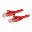 StarTech.com 3m CAT6 Ethernet Cable, 10 Gigabit Snagless RJ45 650MHz 100W PoE Patch Cord, CAT 6 10GbE UTP Network Cable w Strain Relief, Red, Fluke Tested Wiring is UL Certified TIA - Category 6 - 24AWG (N6PATC3MRD) - Patch kabel - RJ-45 (M) do RJ-45 (M) - 3 m - UTP - CAT 6 - lisovaný, provedení bez hrbolku - cervená