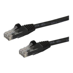 StarTech.com 50cm CAT6 Ethernet Cable, 10 Gigabit Snagless RJ45 650MHz 100W PoE Patch Cord, CAT 6 10GbE UTP Network Cable w Strain Relief, Black, Fluke Tested Wiring is UL Certified TIA - Category 6 - 24AWG (N6PATC50CMBK) - Patch kabel - RJ-45 (M) do RJ-45 (M) - 50 cm - UTP - CAT 6 - lisovaný, provedení bez hrbolku - cerná