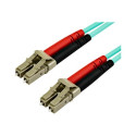 StarTech.com 15 m OM4 LC to LC Multimode Duplex Fiber Optic Patch Cable- Aqua - 50 125 - Fiber Optic Cable - 40 100Gb - LSZH (450FBLCLC15) - Patch kabel - multirežim LC (M) do multirežim LC (M) - 15 m - optické vlákno - duplex - 50 125 mikron - OM4 - vode - barva