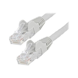 StarTech.com 15m LSZH CAT6 Ethernet Cable, 10 Gigabit Snagless RJ45 100W PoE Network Patch Cord with Strain Relief, CAT 6 10GbE UTP, Grey, Individually Tested ETL, Low Smoke Zero Halogen - Category 6 - 24AWG - Patch kabel - RJ-45 (M) do RJ-45 (M) - 15 m - 6 mm - UTP - CAT 6 - provedení bez hrbolku - šedá