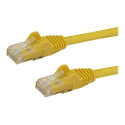 StarTech.com 3m CAT6 Ethernet Cable, 10 Gigabit Snagless RJ45 650MHz 100W PoE Patch Cord, CAT 6 10GbE UTP Network Cable w Strain Relief, Yellow, Fluke Tested Wiring is UL Certified TIA - Category 6 - 24AWG (N6PATC3MYL) - Patch kabel - RJ-45 (M) do RJ-45 (M) - 3 m - UTP - CAT 6 - provedení bez hrbolku - žlutá