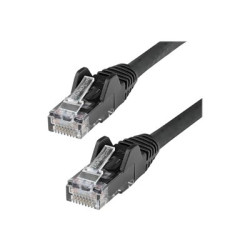 StarTech.com 50cm LSZH CAT6 Ethernet Cable, 10 Gigabit Snagless RJ45 100W PoE Network Patch Cord with Strain Relief, CAT 6 10GbE UTP, Black, Individually Tested ETL, Low Smoke Zero Halogen - Category 6 - 24AWG (N6LPATCH50CMBK) - Patch kabel - RJ-45 (M) do RJ-45 (M) - 50 cm - 6 mm - UTP - CAT 6 - provedení bez hrbolku - cerná