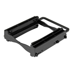 StarTech.com Dual 2.5" SSD HDD Mounting Bracket for 3.5" Drive Bay - Tool-Less Installation - 2-Drive Adapter Bracket for Desktop Computer (BRACKET225PT) - Bay adaptér pro datový sklad - 3.5" to 2 x 2.5" - cerná - pro P N: M2E4SFF8643, PEX4SFF8643, U2M2E125