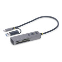 StarTech.com USB 3.0 Multi-Media Memory Card Reader, SD microSD CompactFlash Card Reader, Portable USB 5Gbps Card Adapter, External USB-C Card Reader with Attached USB-A Adapter - Works with Any Operating System (FCREADMICRO3V2) - Ctecka karet (CF II, microSDHC, microSDXC, SDHC, SXC, SD 3.0 UHS-I) - USB 3.0 USB-C