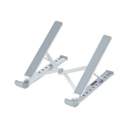 StarTech.com Foldable Laptop Riser Stand, Portable Height Adjustable Ergonomic Laptop Stand, Ventilated Aluminum Frame Supports 22lb (10Kg), Tilt Raised Angled Laptop Tablet Stand, Collapsible Design - Stojánek na notebook - desktop - až 15,6" - stríbrná
