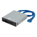StarTech.com USB 3.0 Internal Multi-Card Reader with UHS-II Support - SecureDigital Micro SD Memory Stick Compact Flash Memory Card Reader (35FCREADBU3) - Ctecka karet - 3,5" (CF I, CF II, MS, MS PRO, MMC, SD, MS Duo, MS PRO Duo, miniSD, microSD, SDHC, MS Micro, microSDHC, SXC, MS XC, MS PRO-HG) - USB 3.0