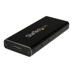 StarTech.com M.2 SSD Enclosure for M.2 SATA SSDs - USB 3.1 (10Gbps) with USB-C Cable - External Enclosure for USB-C Host - Aluminum (SM21BMU31C3) - Kryt úložište - M.2 - SATA 6Gb s - USB 3.1 (Gen 2) - cerná, stríbrná - pro P N: TBLT3MM1MA, TBLT3MM2M, TBLT3MM2MA
