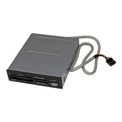 StarTech.com 3.5in Front Bay 22-in-1 USB 2.0 Internal Multi Media Memory Card Reader with Simultaneous Access - CF SD MMC MS xD - Black (35FCREADBK3) - Ctecka karet - 22 v 1 - 3,5" (víceformátový) - USB 2.0