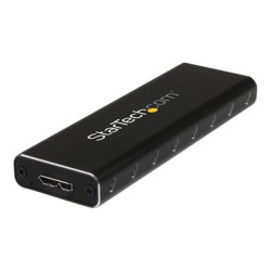 StarTech.com M.2 SSD Aluminum Enclosure to USB 3.0 (5Gbps) with UASP - M.2 NGFF SATA with B Key & B+M Key - External M.2 Portable Enclosure (SM2NGFFMBU33) - Kryt úložište - M.2 - SATA 6Gb s - USB 3.0 - cerná