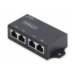 StarTech.com 2-Port Gigabit PoE+ Injector, PoE PoE+ (802.3af 802.3at) 30W - Dávkovac energie - unmanaged inline - DC 48 - 52 V - 30 Watt - výstupní konektory: 2 - cerná