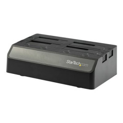 StarTech.com 4-Bay USB 3.1 to SATA Hard Drive Docking Station, 10Gbps USB Hard Drive Dock, External 2.53.5 SATA III (6Gbps) SSDHDD Docking Station, Hot-Swap Hard Drive Bay - Dual 60mm Fans, Top-Loading - Kryt úložište - 2,5" 3,5" sdílené - SATA 6Gb s - USB 3.1 (Gen 2) - cerná
