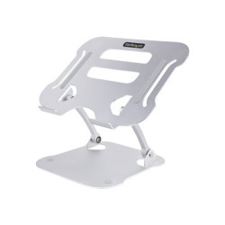 StarTech.com Laptop Stand for Desk, Ergonomic Laptop Stand Adjustable Height, Aluminum, Portable, Supports up to 22lb (10kg), Foldable Laptop Holder for Desk - Angled Notebook Computer Riser Lift (ADJ-LAPTOP-RISER) - Stojánek na notebook - montáž na stul - stríbrná - pro P N: PRIVSCNLT15, PRIVSCNMAC13, PRIVSCNMAC15