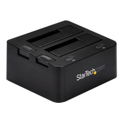 StarTech.com Dual-Bay USB 3.0 to SATA and IDE Hard Drive Docking Station, USB Hard Drive Dock, External 2.53.5 SATA III and IDE (40 pin) SSDHDD Docking Station, Hot-Swap Hard Drive Bays - Top-Loading - Radic úložište - 2.5", 3.5" - ATA SATA 6Gb s - USB 3.0 - cerná - pro P N: SVA12M5NA