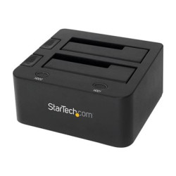 StarTech.com Dual-Bay USB 3.0 to SATA Hard Drive Docking Station, USB Hard Drive Dock, External 2.53.5 SATA IIIIII, SSDHDD Docking Station, Hot-Swap Hard Drive Bay - Top-Loading - Radic úložište - 2.5", 3.5" - SATA 6Gb s - USB 3.0 - cerná - pro P N: SVA12M5NA