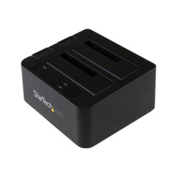 StarTech.com Dual-Bay USB 3.1 to SATA Hard Drive Docking Station, USB 3.1 (10 Gbps) Hard Drive Dock, External 2.53.5 SATA IIIIII, SSDHDD Docking Station, Hot-Swap Hard Drive Bay - Top-Loading - Radic úložište - 2.5", 3.5" - USB 3.1 (Gen 2) - cerná