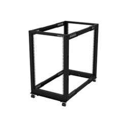 StarTech.com 18U 19" Open Frame Server Rack, 4 Post Adjustable Depth 22-40" Mobile, Free Standing Rolling Network Computer Equipment Data Rack, Dell PowerEdge, HP ProLiant ThinkServer - Adjustable Server Rack (4POSTRACK18U) - Rozvadec stojanový open frame - 4 pozice - podlahové provedení - cerná - 18U
