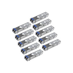 StarTech.com Cisco GLC-LH-SMD Compatible SFP Module, 1000BASE-LX LH, 1GbE Single Mode (SMF) Fiber SMF Optic Transceiver, 1GE Gigabit Ethernet, LC Connector, 10km 1310nm, Firepower, ASR920 (GLCLHSMD10ST) - Transceiver modul SFP (mini-GBIC) (odpovídá: Cisco GLC-LH-SMD) - 1GbE - 1000Base-LX, 1000Base-LH - LC - až 10 km - 1310 nm (balení 10)