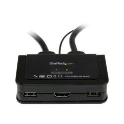 StarTech.com 2 Port USB HDMI Cable KVM Switch with Audio and Remote Switch - USB Powered KVM with HDMI - Dual Port HDMI KVM Switch (SV211HDUA) - Prepínac KVM audio - 2 x KVM zvuk - 1 místní uživatel - desktop