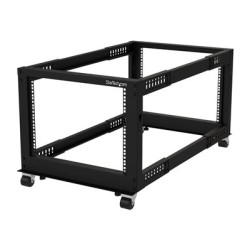StarTech.com 8U 19" Open Frame Server Rack, 4 Post Adjustable Depth 23-41" Mobile, Free Standing Rolling Network Computer Equipment Data Rack, Dell PowerEdge, HP ProLiant ThinkServer - Adjustable Server Rack (4POSTRACK8U) - Rozvadec stojanový open frame - 4 pozice - podlahové provedení - cerná - 8U