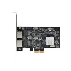 StarTech.com 2-Port 2.5Gbps NBASE-T PCIe Network Card, Intel I225-V, Dual-Port Computer Network Card, Multi-Gigabit NIC, PCI Express Server LAN Card, Desktop Ethernet Interface - Sítový adaptér - PCIe 2.0 x2 nízký profil - 10M 100M 1G 2.5 Gigabit Ethernet x 2 - cerná