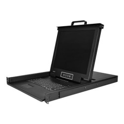 StarTech.com 8 Port Rackmount KVM Console with 6ft Cables, Integrated KVM Switch with 17" LCD Monitor, Fully Featured 1U LCD KVM Drawer- OSD KVM, Durable 50,000 MTBF, USB + VGA Support - 17in. LCD KVM Drawer (RKCONS1708K) - KVM konzole s prepínac KVM - 8 porty - USB - 17" - pripevnitelný na regál - 1280 x 1024 @ 60 Hz - 250 cd m? - 1000:1 - 5 ms - VGA - cerná - 1U