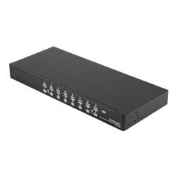 StarTech.com 16 Port Rackmount USB KVM Switch Kit with OSD and Cables - 1U (SV1631DUSBUK) - Prepínac KVM - 16 x KVM port(s) - 1 místní uživatel - desktop - pro P N: RK2537BKM, RK3236BKF, RK4236BKB, RK4242BK24, RK4242BK30, RKCONS1701, RKCONS17HD
