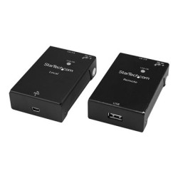 StarTech.com USB 2.0 Extender over Cat5e Cat6 Cable (RJ45), Up to 165ft (50m), High Speed USB Port Extender Adapter Kit, Powered, USB over Ethernet Cable Extender, 480Mbps, Metal Housing - Power Link Activity LEDs (USB2001EXTV) - Rozširovací zarízení USB - USB 2.0 - pres CAT 5e 6 - až 50 m - pro P N: SVA5N3NEUA