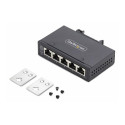 StarTech.com 5-Port Unmanaged Industrial Ethernet Switch - IP30 - TAA - Prepínac - nerízený - 5 x 10 100 1000Base-T - lze montovat na konzolu DIN, pro pripevnení na zed - DC - kompatibilní s TAA