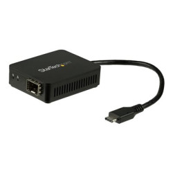 StarTech.com USB C to Fiber Optic Converter - Open SFP - 1000BASE-SX LX - Windows Mac Linux - USB Ethernet Adapter - USB Network Adapter (US1GC30SFP) - Sítový adaptér - USB-C - 1000Base-LX 1000Base-SX x 1 - cerná
