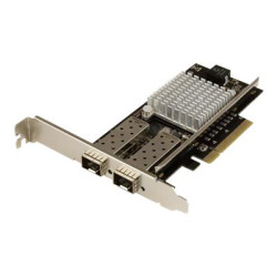 StarTech.com 10G Network Card - 2x 10G Open SFP+ Multimode LC Fiber Connector - Intel 82599 Chip - Gigabit Ethernet Card (PEX20000SFPI) - Sítový adaptér - PCIe 2.0 x8 nízký profil - 10GbE - 10GBase-LR, 10GBase-SR, 10GBase-LRM - cerná - pro P N: BNDTB10GI, BNDTB210GSFP, BNDTB310GNDP, BNDTB410GSFP, BNDTB4M2E1, BNDTBUSB3142