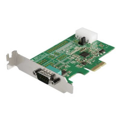 StarTech.com 1-port PCI Express RS232 Serial Adapter Card, PCIe RS232 Serial Host Controller Card, PCIe to Serial DB9 COM Port, 16950 UART, Low Profile Expansion Card, Windows macOS Linux - Full Low-Profile (PEX1S953LP) - Sériový adaptér - PCIe nízký profil - RS-232 x 1