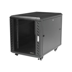 StarTech.com 12U AV Rack Cabinet - Network Rack with Glass Door - 19 inch Computer Cabinet for Server Room or Office (RK1236BKF) - Rozvadec stojanový skrín - cerná - 12U - 36"